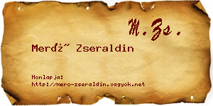 Merő Zseraldin névjegykártya